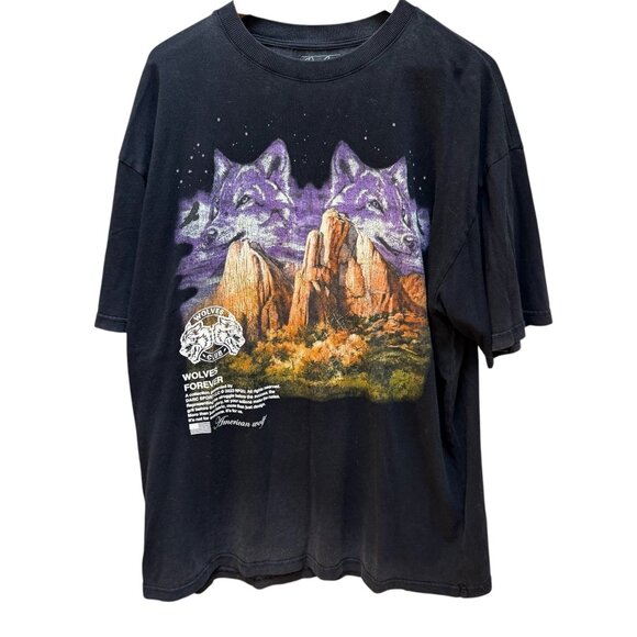 Darc Sport T-Shirt X Wolves Graphic Black Short Sleeve Men's XL‎ - Picture 1 of 4